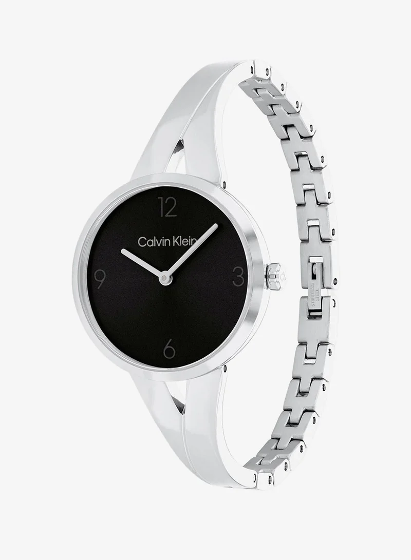 Calvin Klein  2-Hand Joyful Collection Quartz Movement Watch For Women With Silver Stainless Steel Bangle Bracelet - 25100026 for Women | Best Price UAE