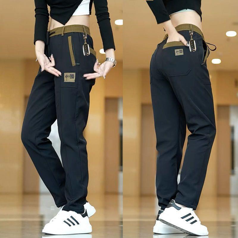 2023 Mens Spring Autumn Casual Embroidered Pants Dark gray  - Image 2