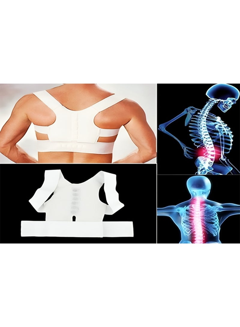 Relax Smart Magnetic Therapy Back and Shoulder Support Brace – Adjustable Posture Corrector Belt for Spine Alignment, Pain Relief, and Muscle Support for Men & Women - Image 3
