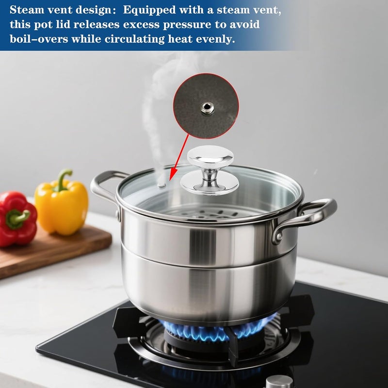 Bigwinyep 11 Inch Replacement Glass Lid for Frying Pan, Universal Pan Lid 6,8,9.5,10.5,11,12,12.5 Inch Pot Cover for Cookware Cooking, Frying Pans, Wok - Image 5