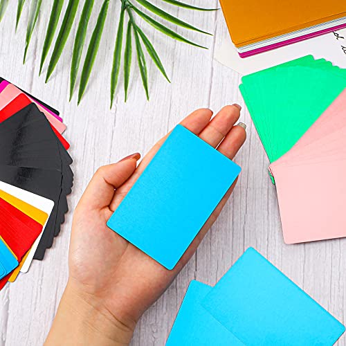 Tenare 120 Pieces Metal Business Card Blanks Colorful Metal Business Cards Anodized Reliable Multipurpose Aluminum Blanks for Customize Name Laser Engraving Cnc, 3.4 x 2.1 Inch - Image 5