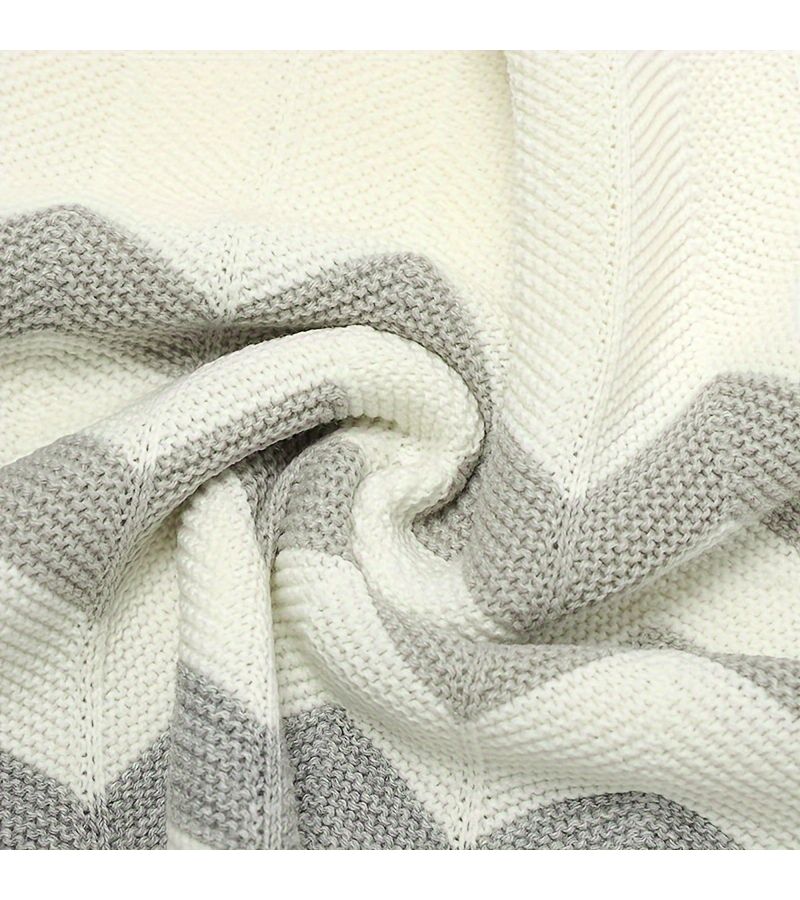 Pink Soft Knitted Throw Blanket Air Conditioning Blanket - Image 5