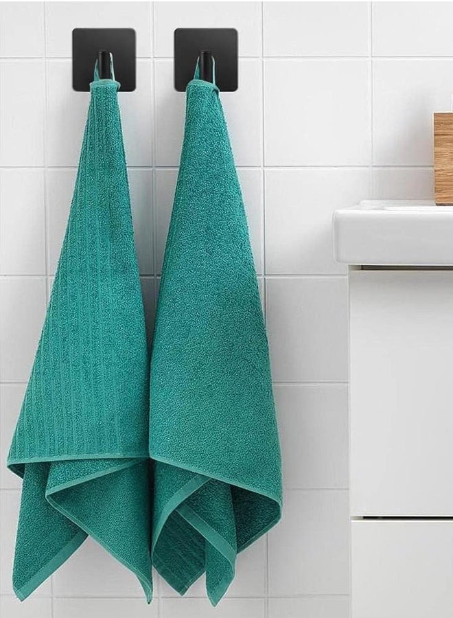 Peachjoy Self Adhesive Hooks,Heavy Duty Stick On Wall and Door Hooks for Hanging,Towel Hooks for Coat/Robe/Towels Stick on Bathroom/Kitchen/Room, 4 Pack - Image 3