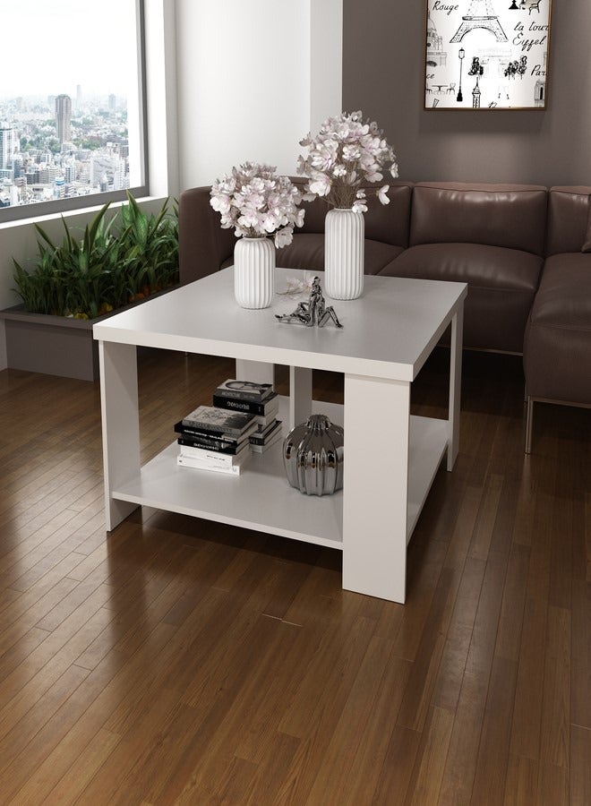 Tecnomobili Center Coffe Table Wjite Color90x90x45cm  - Image 2