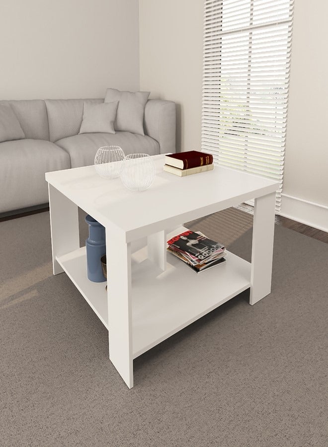 Tecnomobili Center Coffe Table Wjite Color90x90x45cm  - Image 1