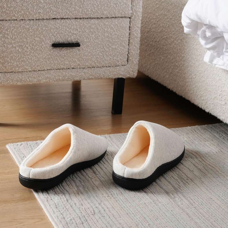 Comfy Close Toe Indoor Slipper 42/43 - Grey