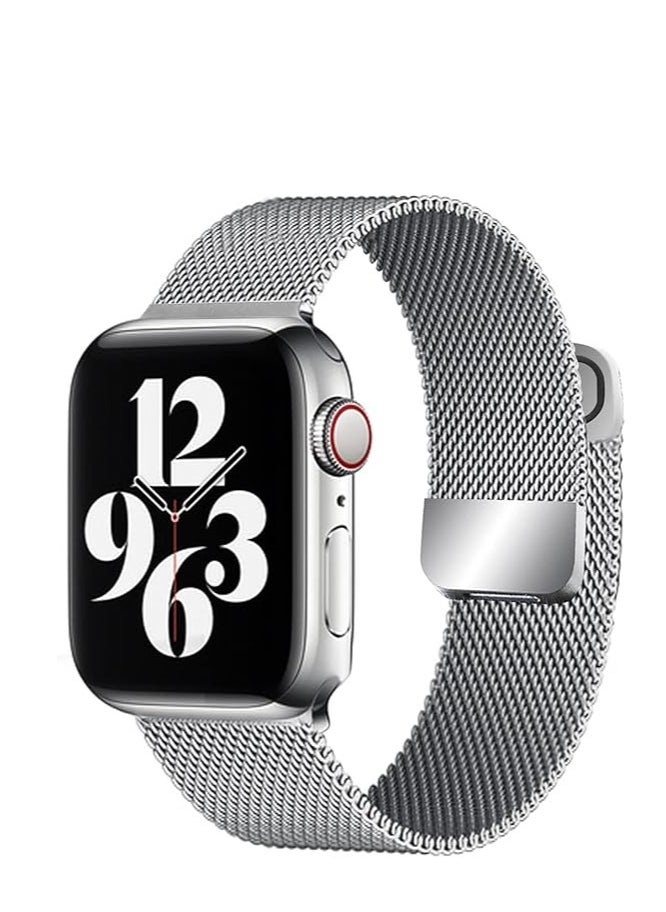 adhomax - Band mesh Metal loop Replacement Strap, Magnetic Clasp Compatible with ultra smart Watch  Steel Metal Replacement Strap, one size and Compatible with apple smart watches - Image 1