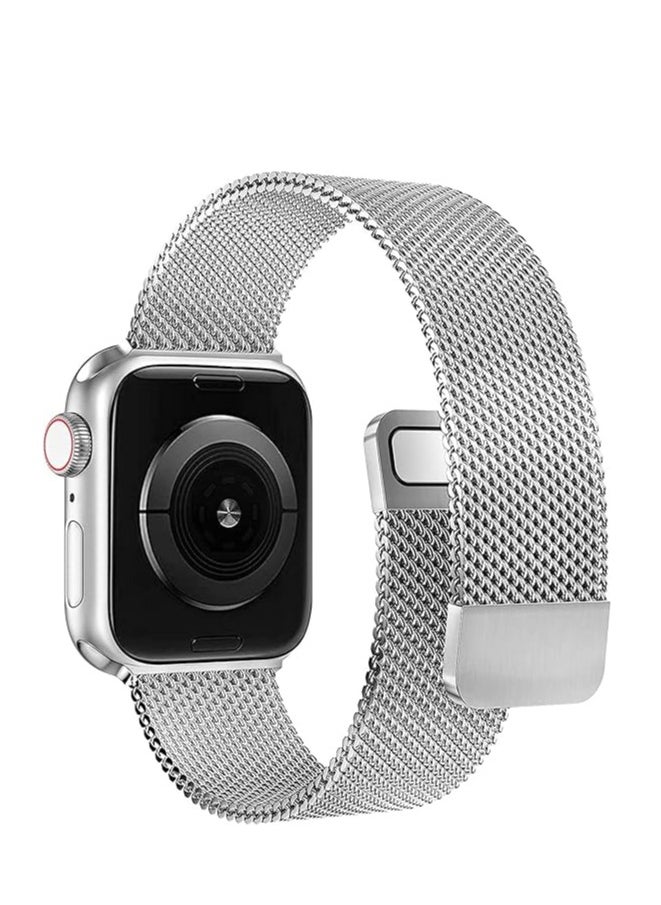 adhomax - Band mesh Metal loop Replacement Strap, Magnetic Clasp Compatible with ultra smart Watch  Steel Metal Replacement Strap, one size and Compatible with apple smart watches - Image 1