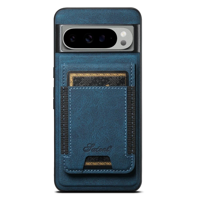 Suteni For Google Pixel 9 H17 Litchi Texture Leather Magnetic Detachable Wallet Phone Case(Blue) - Image 1