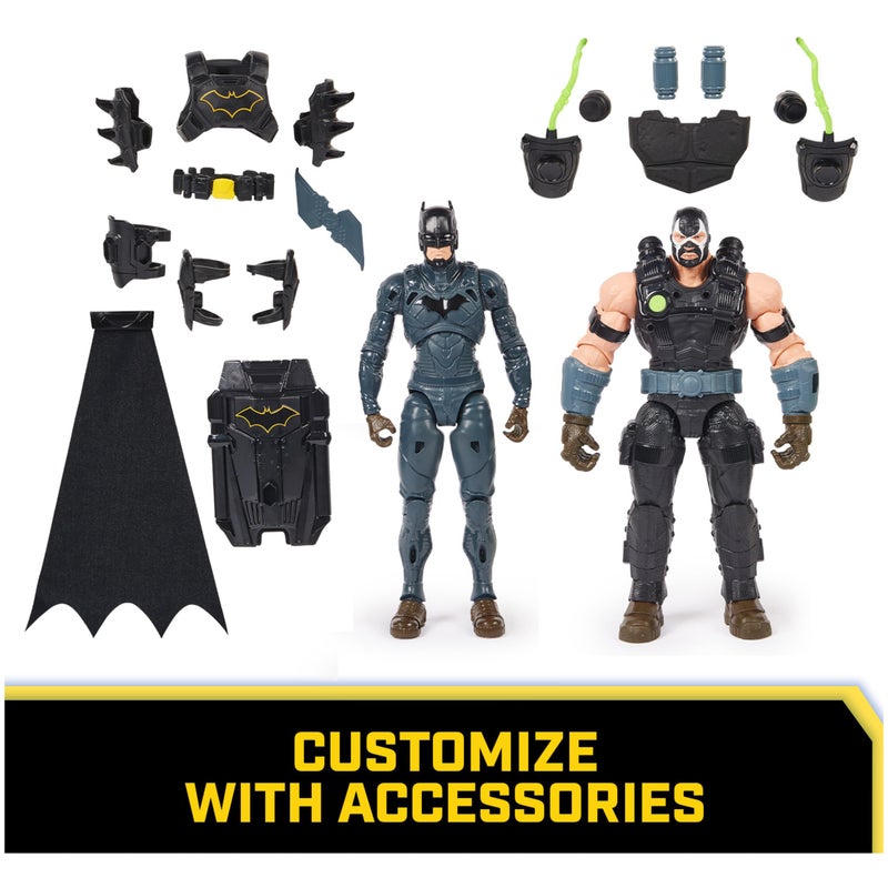 DC Comics, Batman Adventures Battle Pack, Bane and Batman Action Figures Set, 14 Armor Accessories, 12-inch Super Hero Kids Toy for Boys & Girls - Image 4