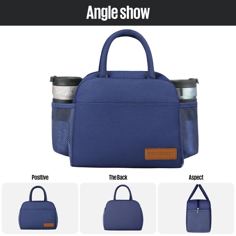 douyadady Lunch Bag Women/Men Lunch Box Women/Men (Dark blue) - Image 5