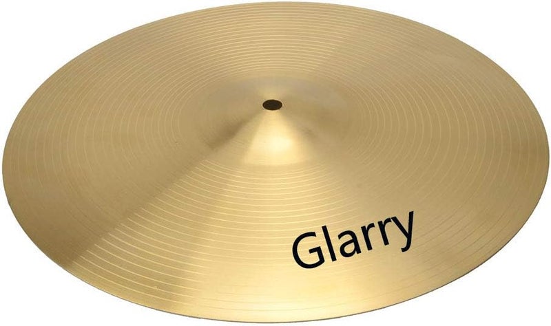 GLARRY 18 Inch Copper Alloy Ride Cymbal for Drum Set Gold - Image 1