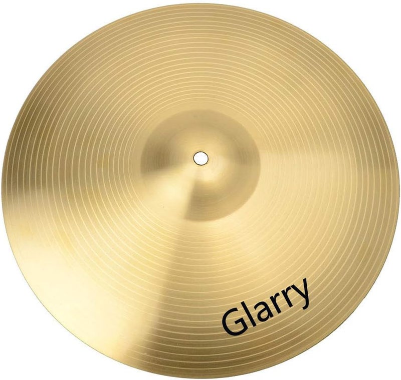 GLARRY 18 Inch Copper Alloy Ride Cymbal for Drum Set Gold - Image 2