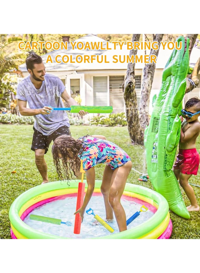 HI-FINE Water Guns for Kids, Pool Foam Blaster Squirt Guns 4 Pack - Lightweight, Noodle Design, 30ft Range for Outdoor Summer Beach Swimming Pool Party Garden Water Games Toys Gift for Boys Girls  - Image 2