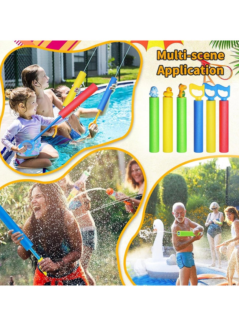 HI-FINE Water Guns for Kids, Pool Foam Blaster Squirt Guns 4 Pack - Lightweight, Noodle Design, 30ft Range for Outdoor Summer Beach Swimming Pool Party Garden Water Games Toys Gift for Boys Girls  - Image 5