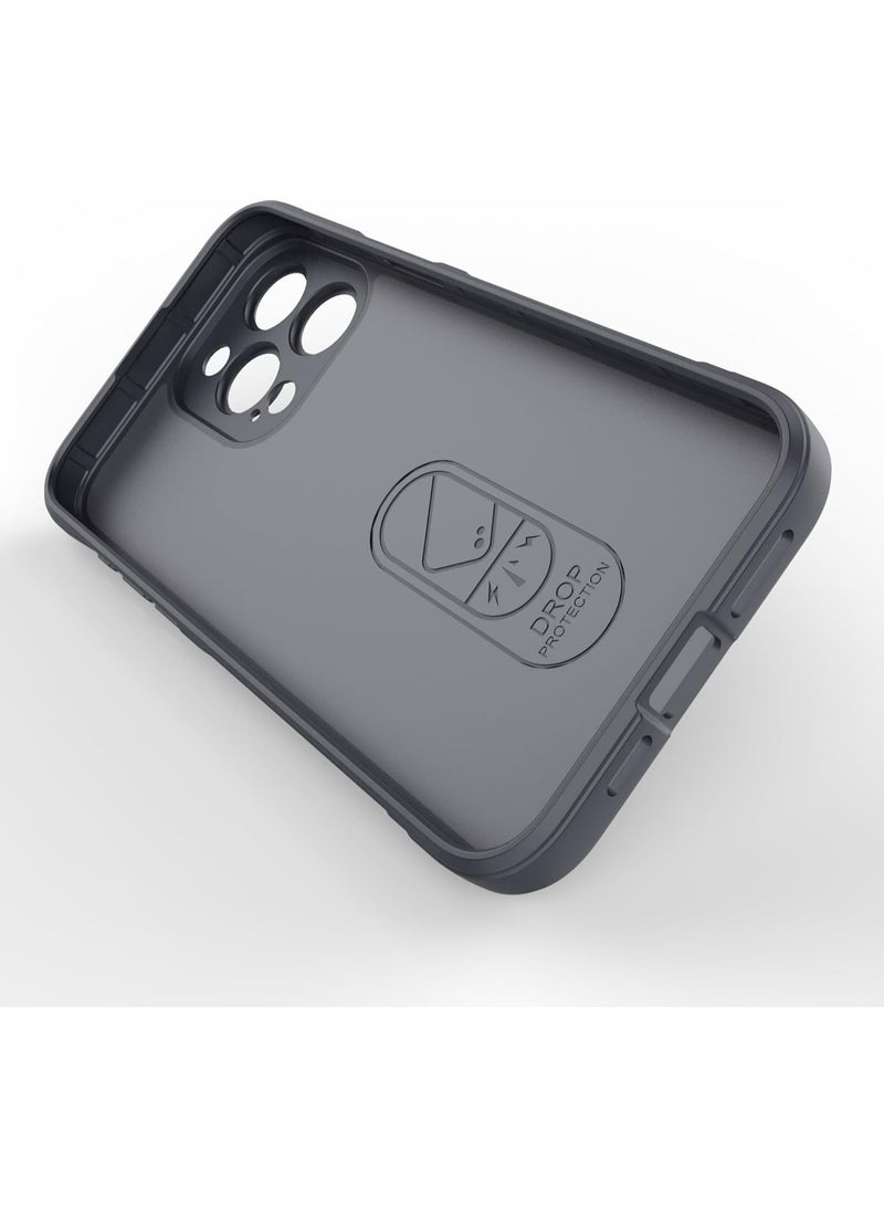 Premium Protection Back Silicone Case Compatible with Iphone 13 Pro Max Magic Shield Shockproof Case with Camera Protection (Dark Grey) - Image 2