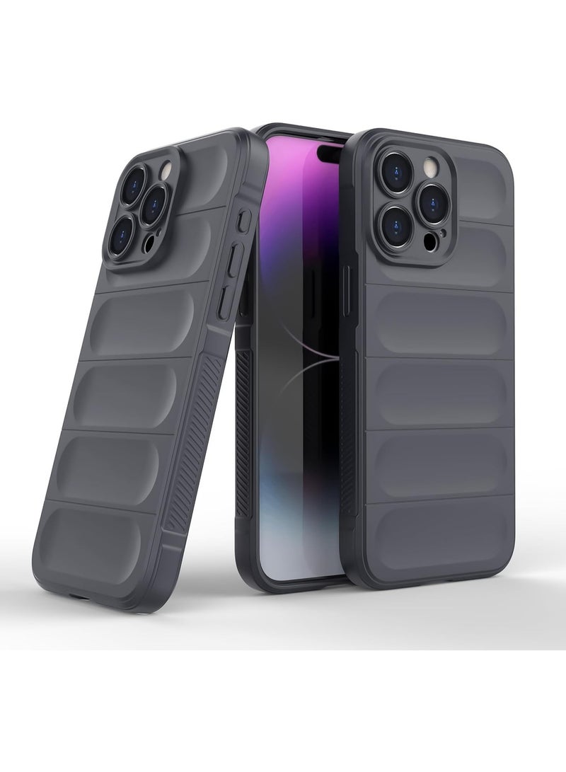Premium Protection Back Silicone Case Compatible with Iphone 13 Pro Max Magic Shield Shockproof Case with Camera Protection (Dark Grey) - Image 1
