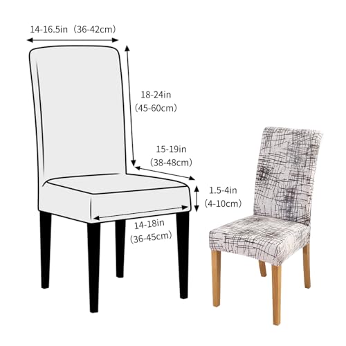 FORCHEER Chair Covers for Dining Chairs Set of 4,Beige Stretch Dining Room Chair Cover Kitchen Parsons Chair Slipcovers (Pack of 4, Beige) - Image 5
