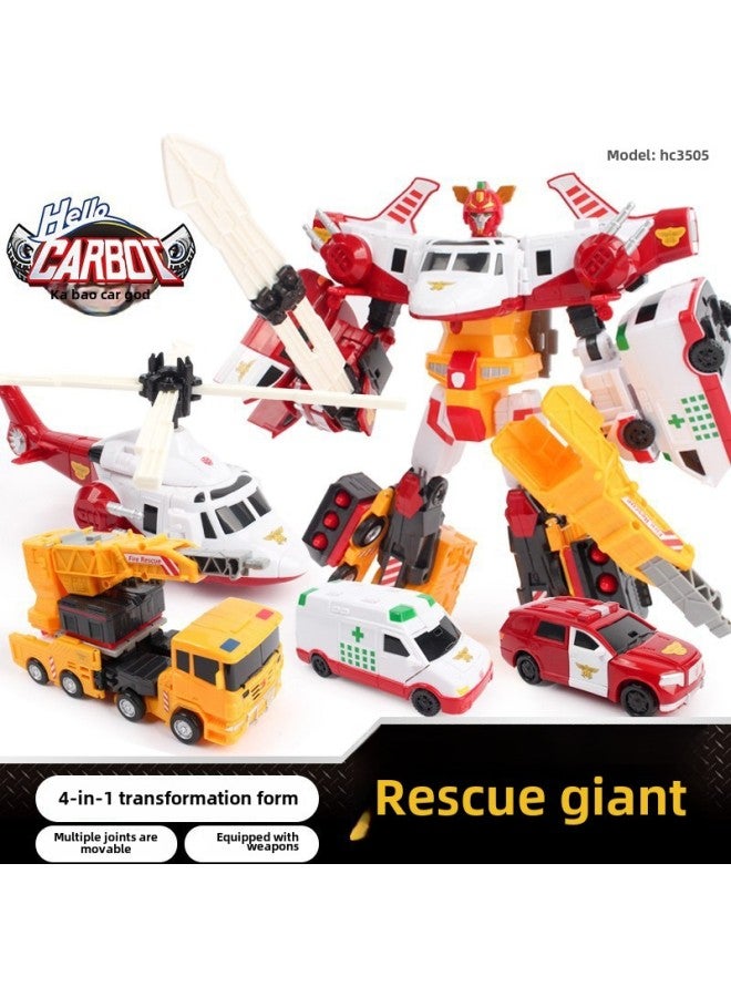 Kabao Car God Reload Return Fire King Driver Elite Edition Children's Classic Transforming Robot Boy Toy-Color:Elite Edition 4-in-1  - Image 1