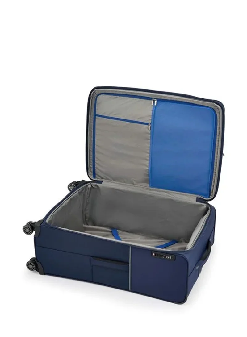 Samsonite 73H Suitcase Check-In Size 78 cm / 29 inch, 4 Spinner Wheels, 100% Nylon, Navy|Soft Top|Front Pocket Compartment|TSA Combination Lock|Expandable - 10 Years International Warranty
