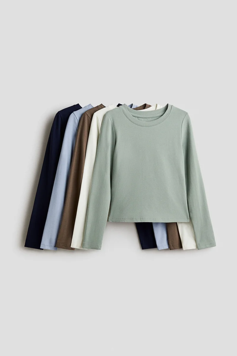H&M 5-pack cotton tops