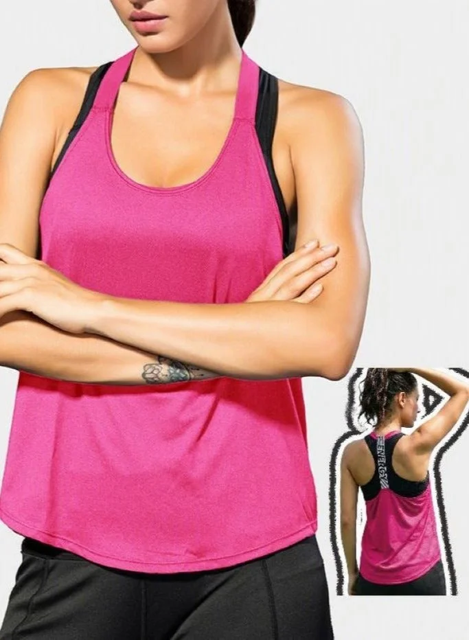SVL Women's Racerback T-shirt - Dark Pink - SVL