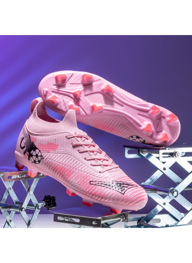 High-top Studded Football Shoes For Boys, Girls, And Adults, Breathable And Anti-slip Training Shoes, Long Studs Professional Sports Shoes