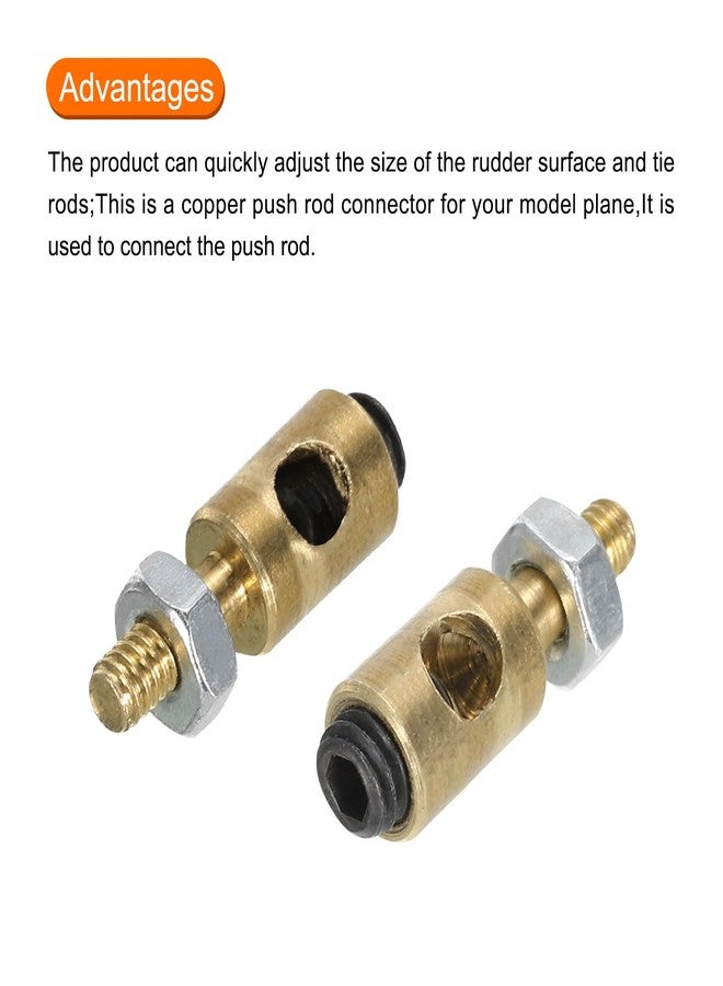 MECCANIXITY Linkage Stoppers Connecting Servo Arm,Adjustable Push Rod with Nut and Screw for RC Airplane,D4x2.5mm 18Pcs - Image 4