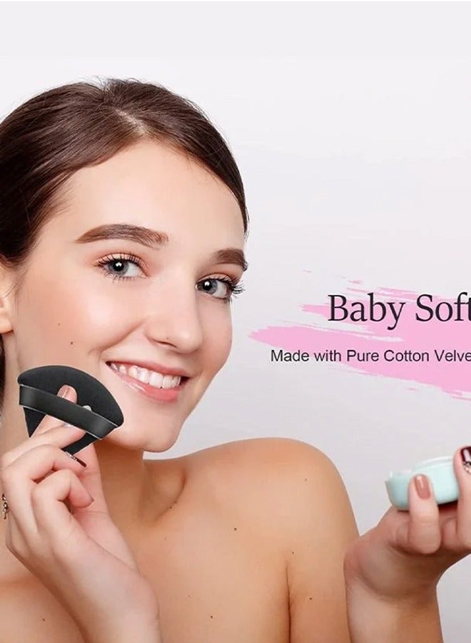 6-Pcs White Soft Velvet Face Makeup Triangle Powder Puff -Soft Beauty Cosmetic Makeup Tools For Foundation - Image 3