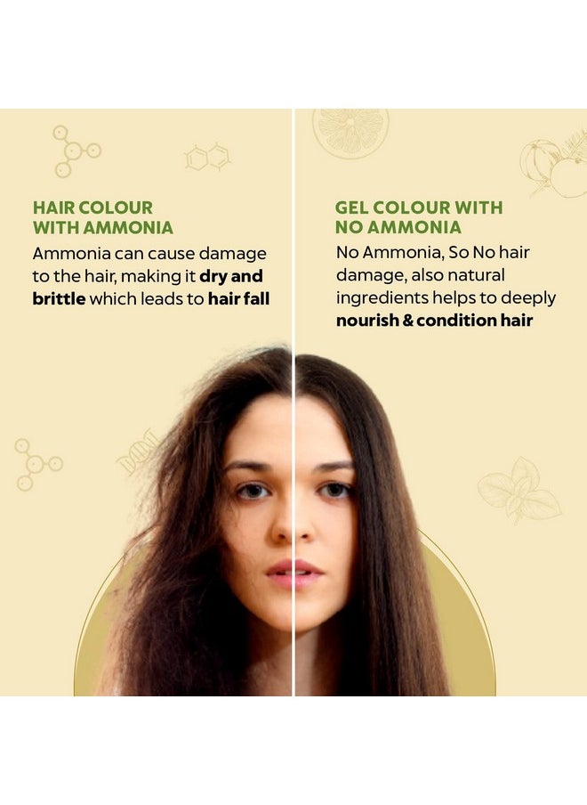 Indus Valley Damage Free Natural Gel Hair Colour For Women | Ammonia & Ppd Free Organic Hair Colour With 100% Grey Coverage, Long Lasting Conditioning Hair Color | Black 1.00-220 Ml  - Image 5