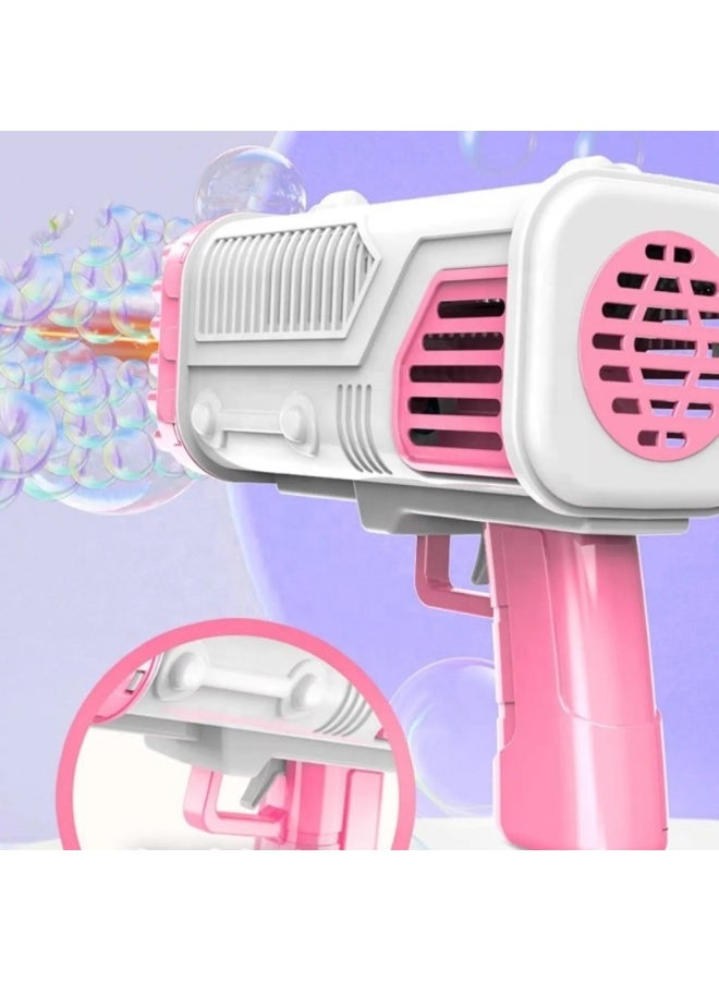 Kids Children Bubble Machine Toy 36 Holes Funny Electric Automatic Bazooka Gatling Bubble Maker Gun With Light - Image 3
