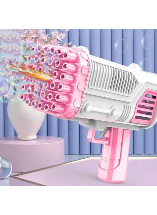 Kids Children Bubble Machine Toy 36 Holes Funny Electric Automatic Bazooka Gatling Bubble Maker Gun With Light - Image 2