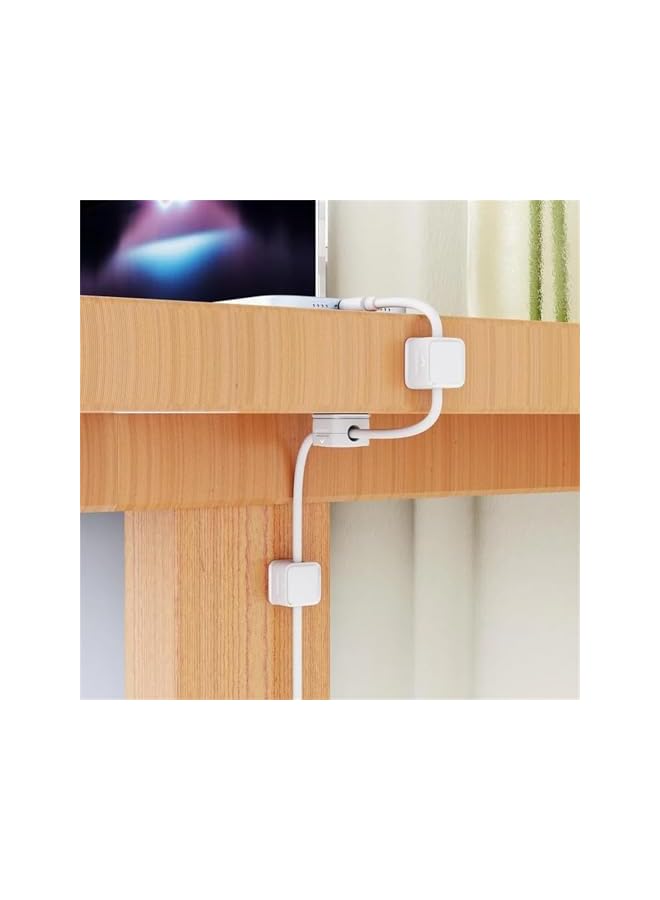 S-TOP Charging Cable Magnetic Cable Organizer Storage Holder, Uierty Cable Management Artifact, Wire Holder Keeper Organizer, Magnetic Cord Holder Cable Clips, Magnetic Phone Wire Holder (White-6) - Image 2