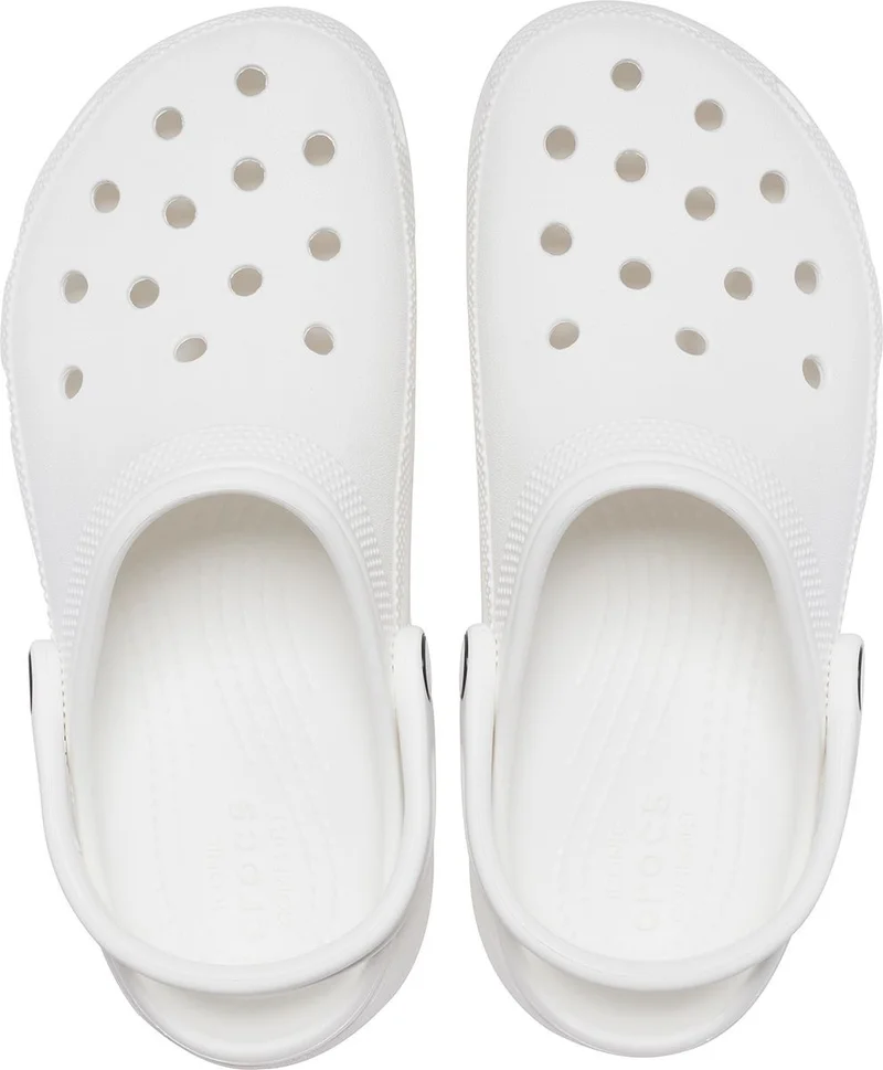 crocs Classic Platform Clog W Women White Slippers 206750-100