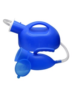 Men's Urinal with Hand-held 2000ml Large Capacity Portable Urine Cup Leak-Proof Male urinals for Old Men, Plastic Pee Holder Hospital, Incontinence,Elderly, Travel, Driving,Camping (Blue)