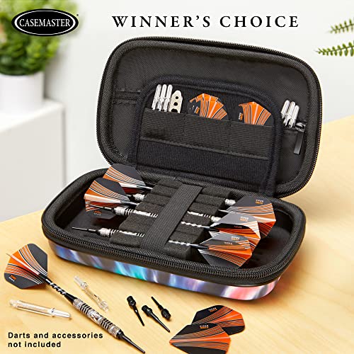 CASEMASTER حافظة كاسماستر سينتينل 6 للسهام، تحمل ملحقات إضافية، نصائح، أعمدة وطائرات، متوافقة مع سهام الفولاذ والسهام الناعمة، غلاف تكتك مقاوم للصدمات والماء، تصميم تلوين متدرج - Image 5
