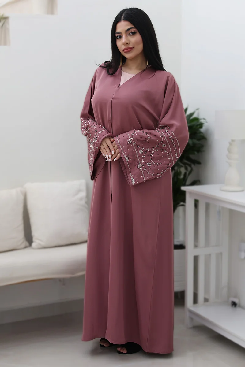 NUKHBAA Dusty Rose Dream Abaya-782