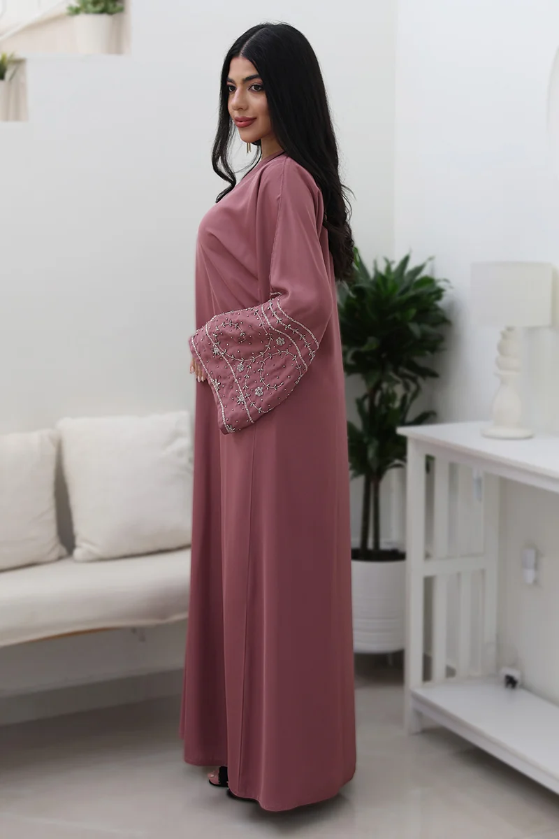 NUKHBAA Dusty Rose Dream Abaya-782