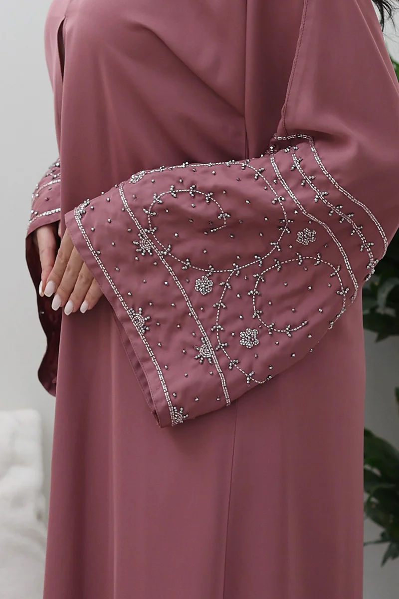 NUKHBAA Dusty Rose Dream Abaya-782