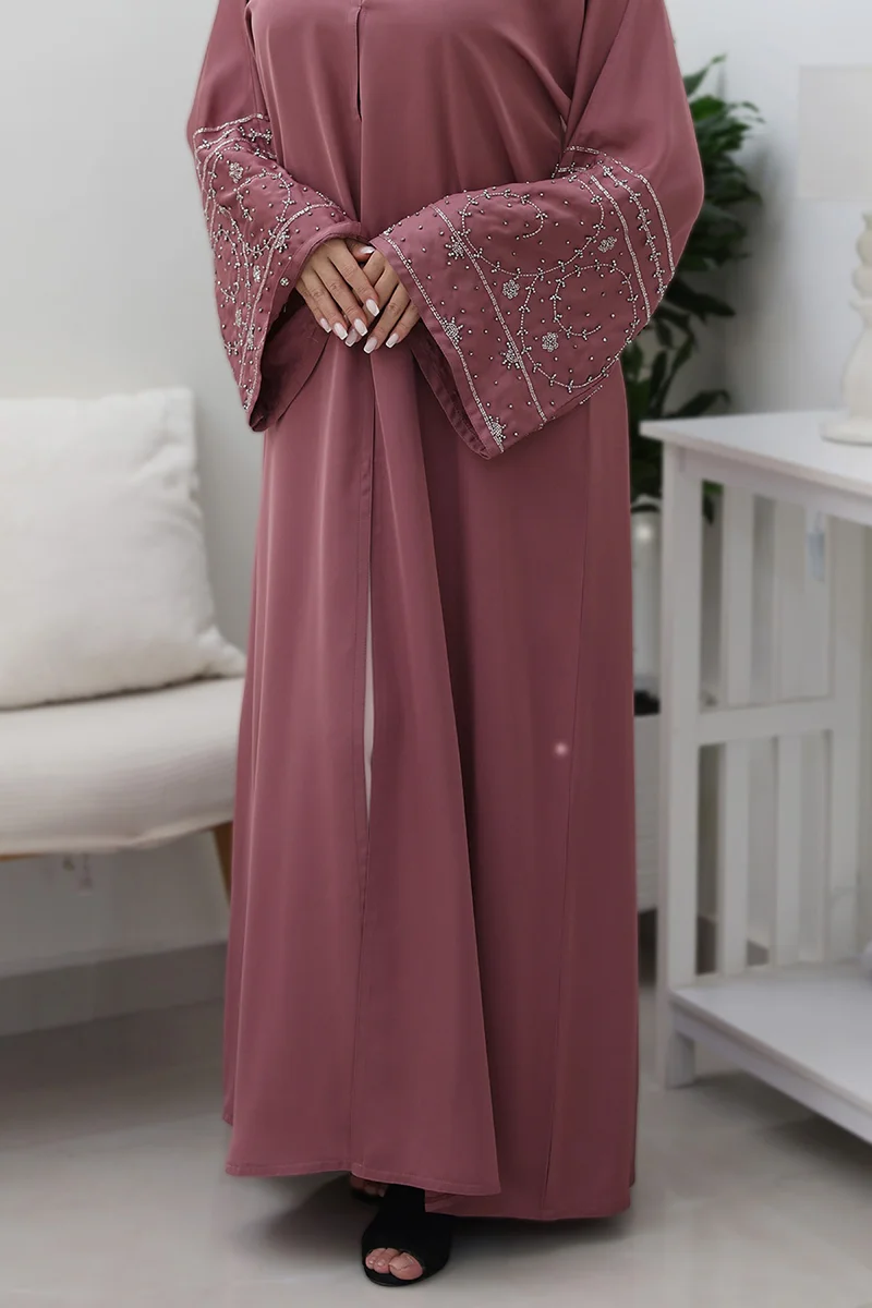 NUKHBAA Dusty Rose Dream Abaya-782