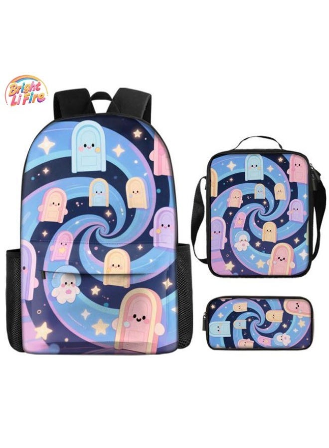 Bright Li Fire Cute cartoon bag set | shoulder + handbag + stationery bag | school season/holiday gift hot recommendation  - Image 1