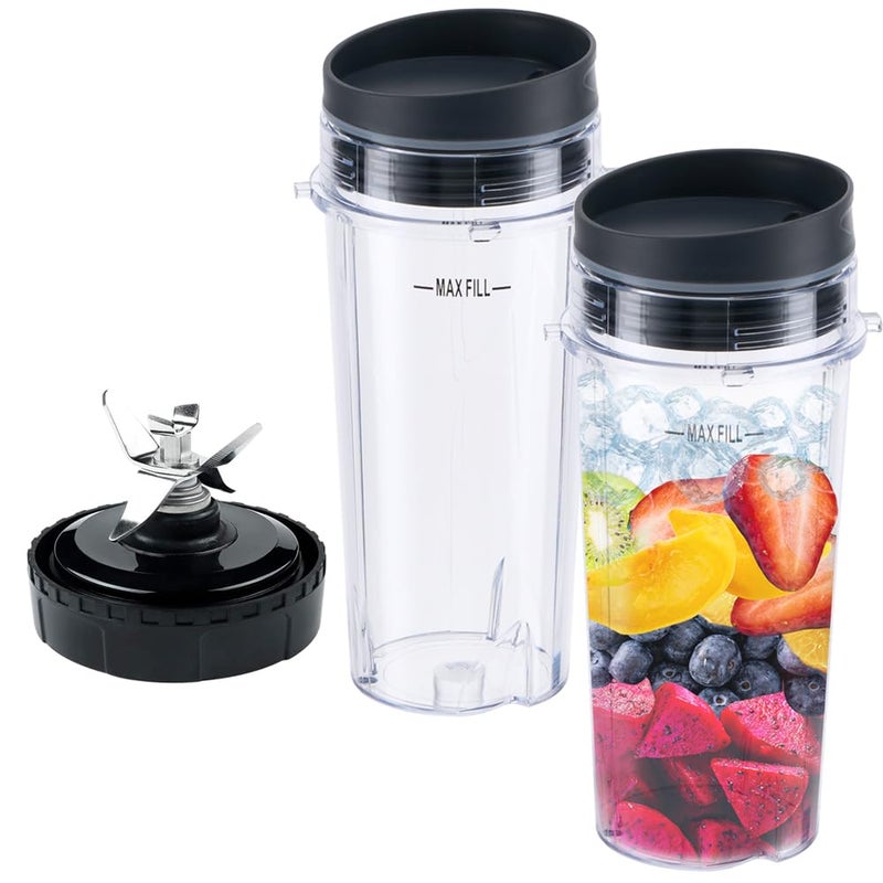 ABTER Replacement Parts for Nutri Ninja, 6Fin Blender Male Blade and cups Set for Blender BL660 BL770 BL780 BL740 etc. (5-pack) - Image 1