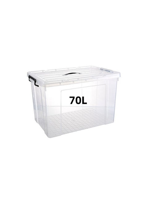 Storage plastic boxes with lid and wheels, for moving, lockable container with handles, transparent  organiser bin, heavy duty container