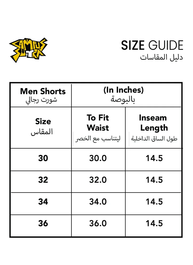 Campus Sutra Men's Black Solid Denim Shorts