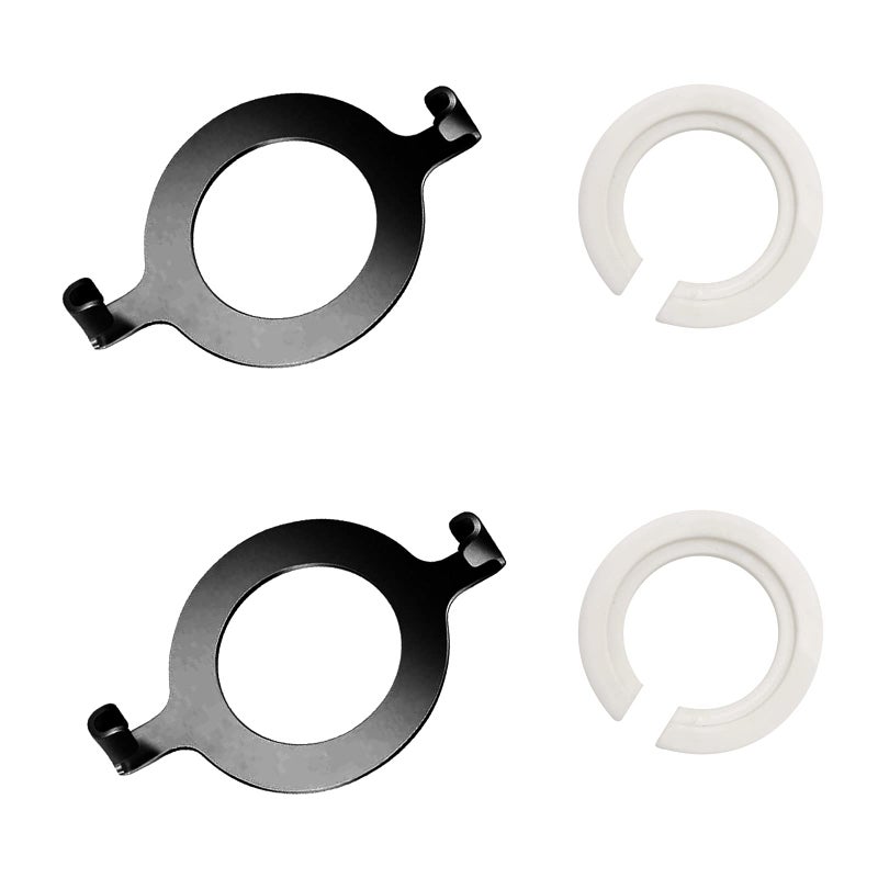 ECUDIS 2 Pcs Uno Lamp Harp Saddle Adapter Converter for E27 Sockets 1.65 Inch and 2 Pcs Uno Lamp Shade Reducing Rings E27 To E14 Adapter (Black) - Image 5