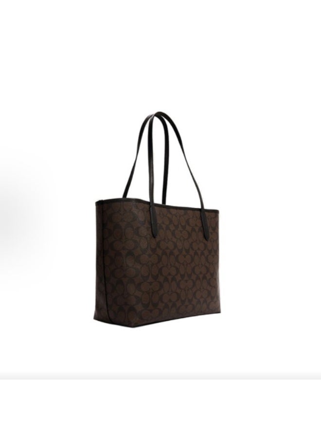 كوتش اوت ليت المرأة المألوف وتنوعا سعة كبيرة حمل حقيبة الكتف كبيرة الحجم - Image 3