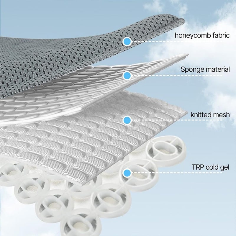 NALACAL Breathable Honeycomb Gel Seat Cushion - Lightweight & Cooling for Summer, Coccyx Pain Relief for Office Chair, Car, Home & Wheelchair (Thin Ergonomic Design, Pressure Reducing) - Image 2