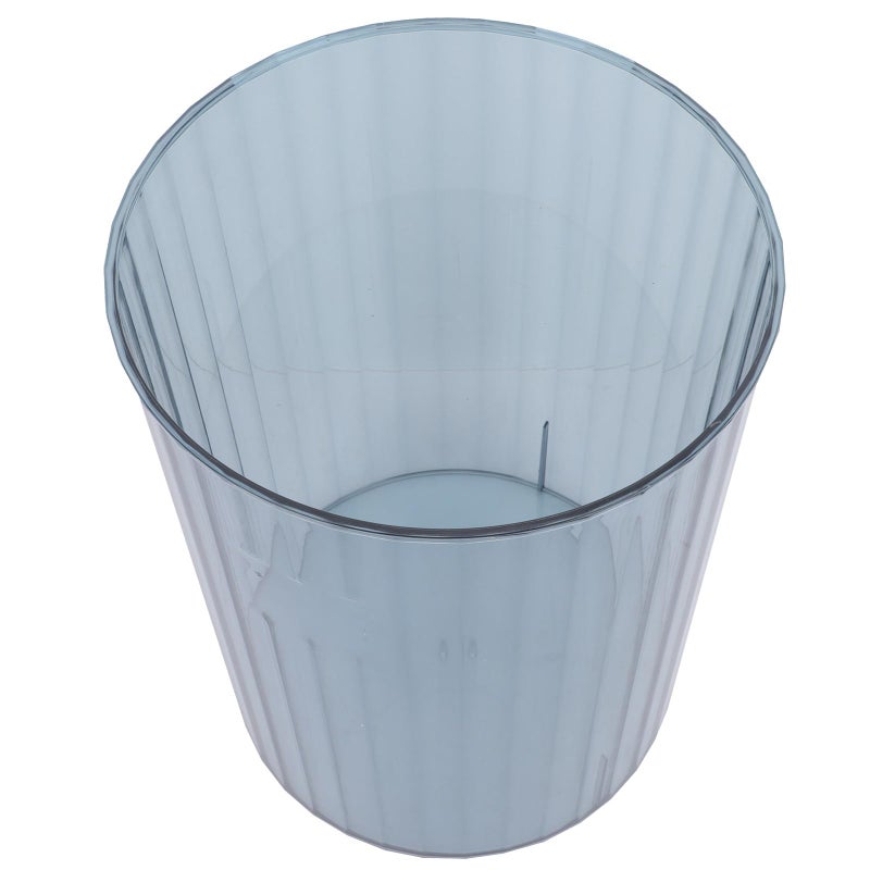 Medium Blue Trash Can Simple Waste Container For Office Bathroom Bedroom Storage - Image 2