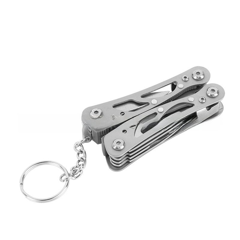Factory stainless steel outdoor multi-function folding pliers mini multi-use combination household maintenance pliers multi-function tool pliers(gun gray) - Image 1