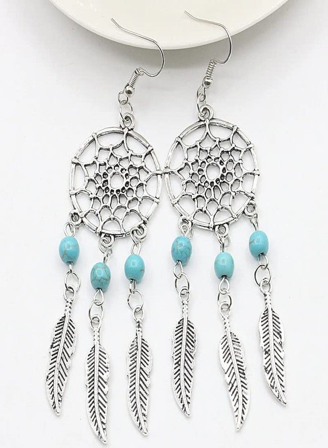 Astroghar Dream Catcher Multi Crystal Charm Tops Jhumka Crystal Earring Ear Ring Pair For Women And Girls - Image 2